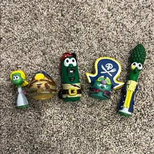 Veggie Tales Pirate and Character Toy Figures Set